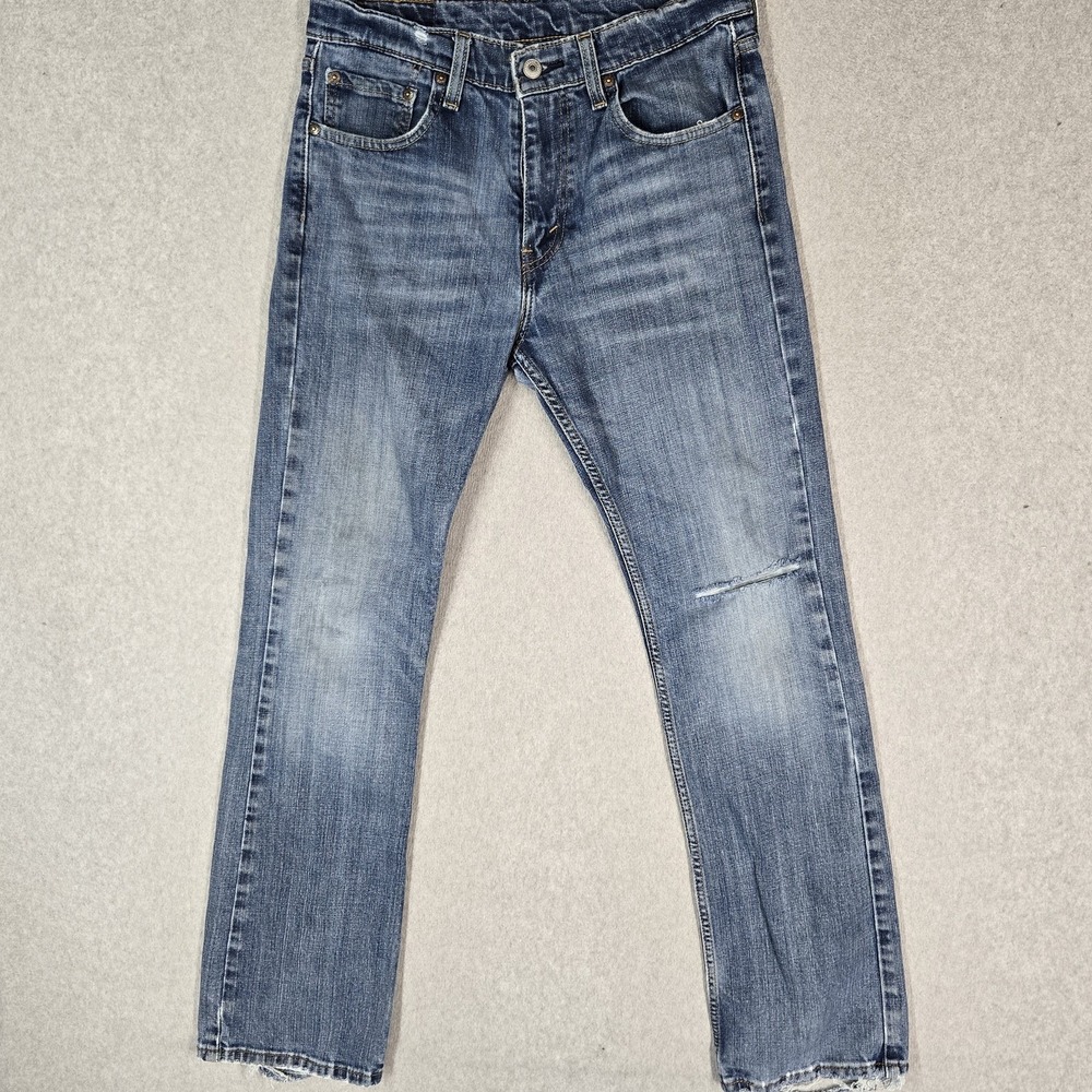 Levi's 527 Men Jeans 31X32 Blue Denim Slim Bootcut Distressed 31" Inseam READ